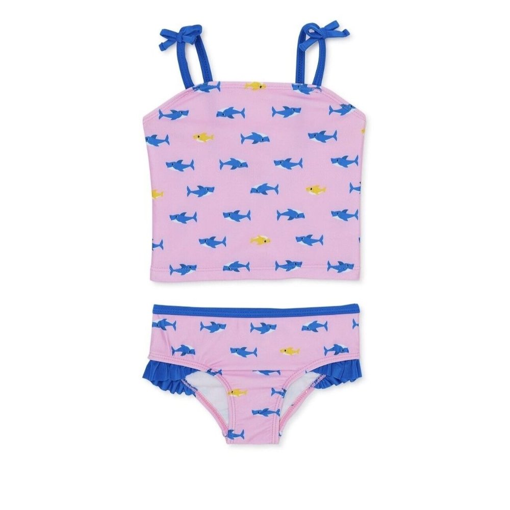 Baby Shark Toddler Girl Ruffle Tankini